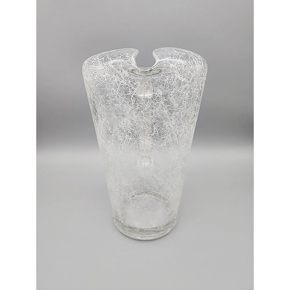 Vintage Hazel Atlas Glass Spaghetti Drizzle String Glass Beverage Pitcher Heavy